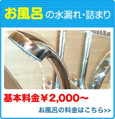 お風呂の水漏れ・詰まり